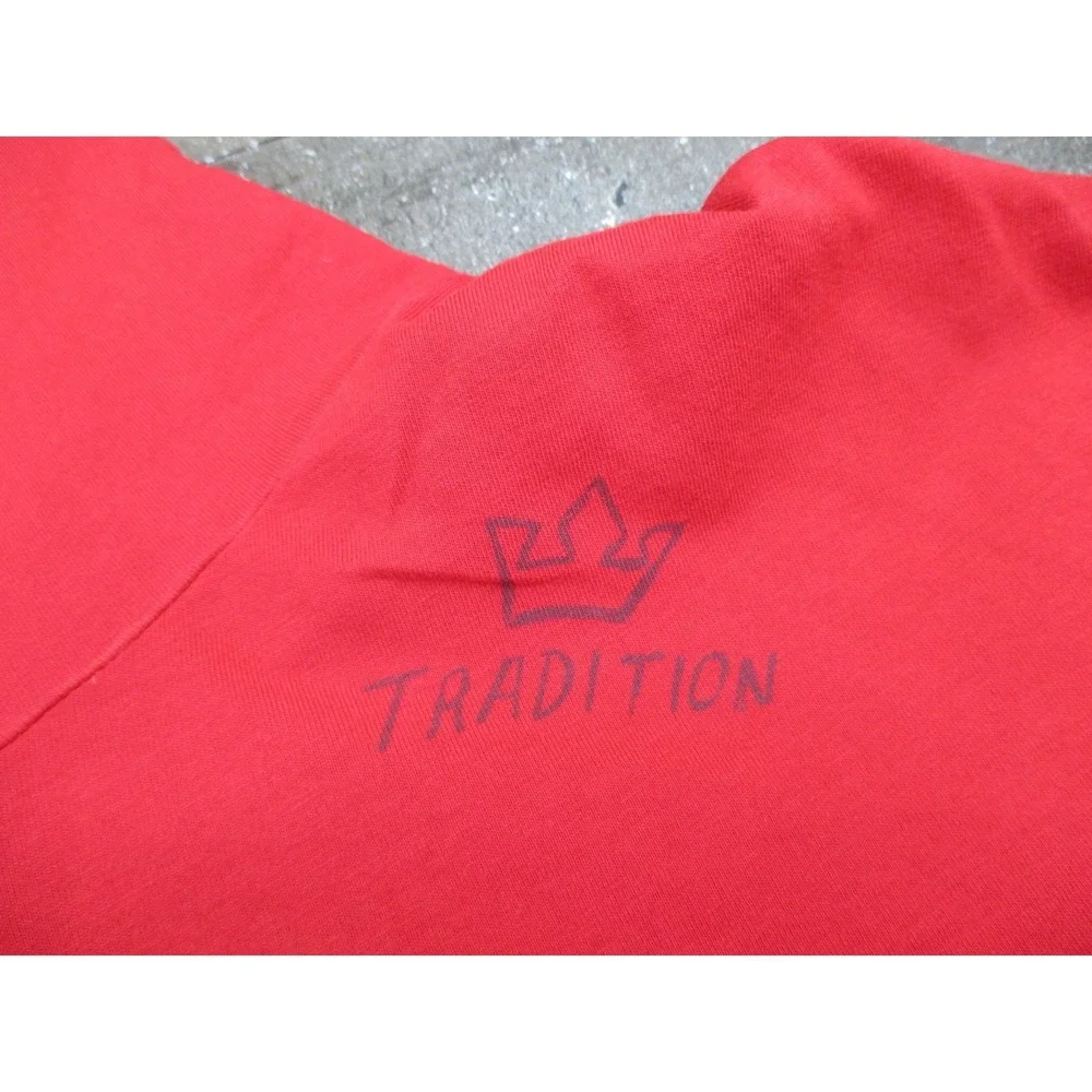 Polo Ralph Lauren Hoodie Shirt Mens XL Red Double Skull Tradition Crest Graphic